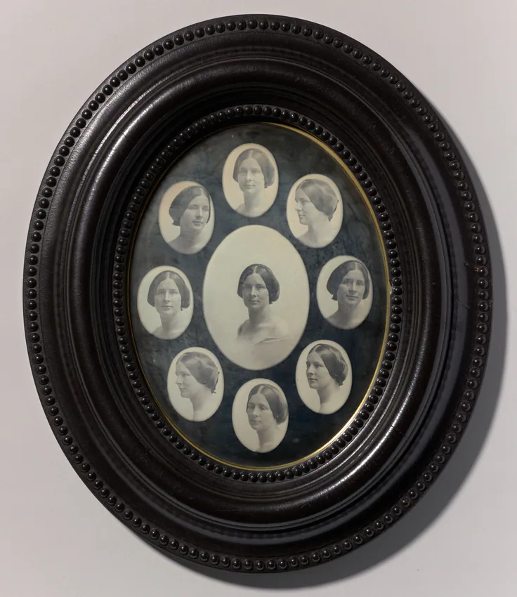 Medallion Portrait of a Woman: daguerreotype, whole-plate by Albert Sands Southworth, c. 1850.