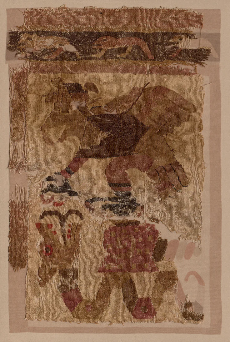 Textile Fragment: cotton and camelid fiber, c. 50–650 CE.