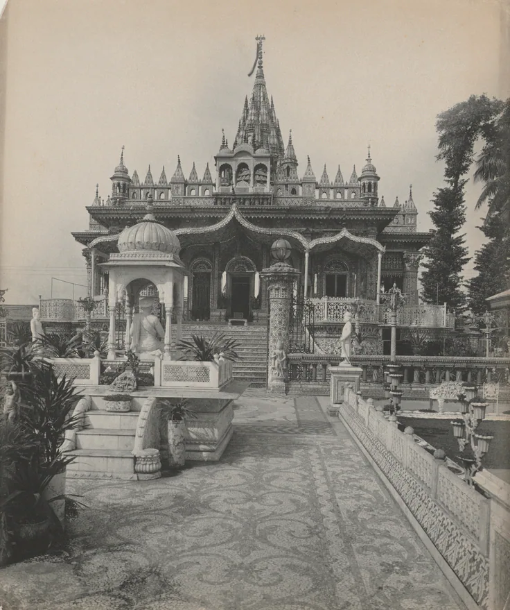 Jain Temple, Calcutta: platinum print by A. W. A. Plâté Studio, c. 1890s.