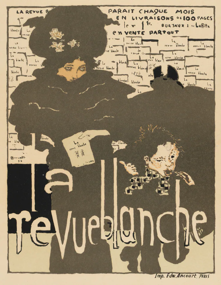La Revue Blanche: color lithograph by Pierre Bonnard, 1894.