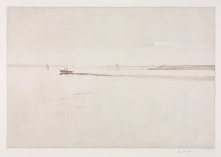 Morning Haze in Chichester Harbor: aquatint by Frank Short, 1922.