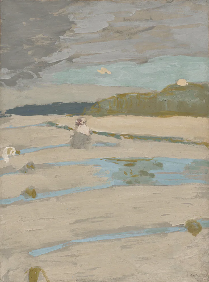 The Beach at Saint-Jacut: distemper on paper, laid down on canvas by Édouard Vuillard, 1909.