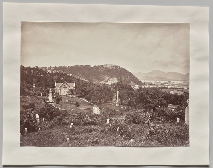 Untitled (Happy Valley Cemetery, Hong Kong): albumen print by William Pryor Floyd, 1866–73.
