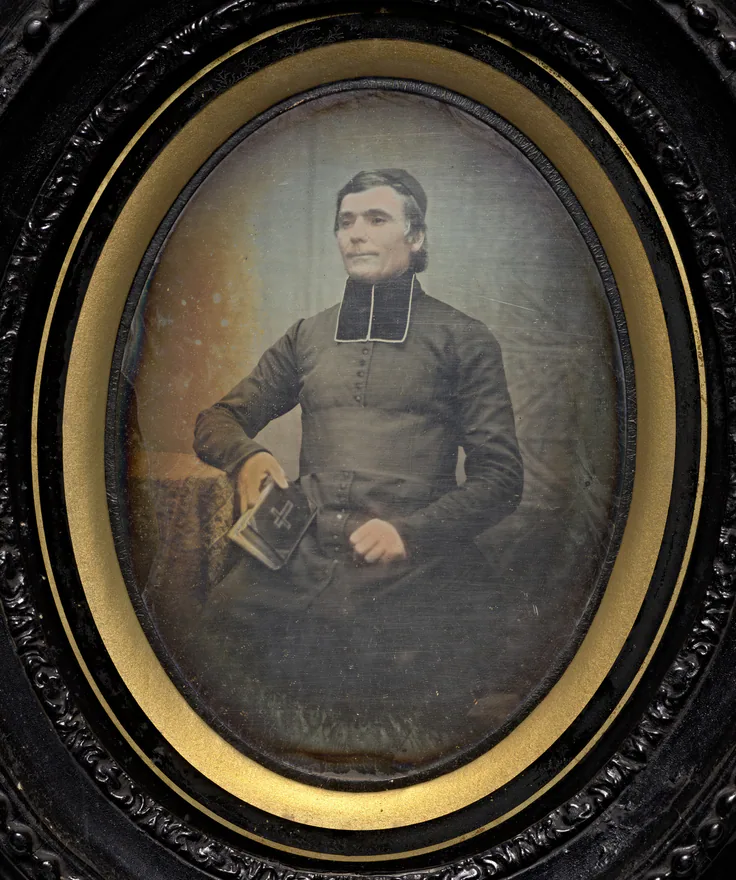 Priest, France: daguerreotype, half-plate, c. 1840s–50s.