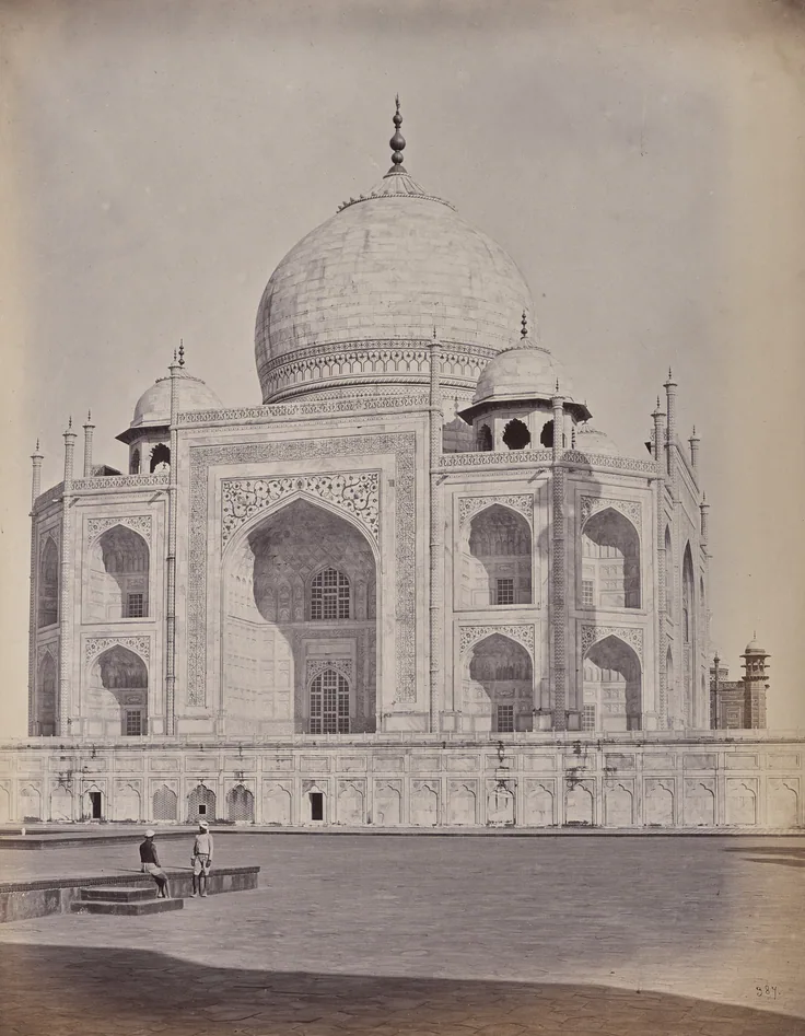 Agra. The Taj, the Central of Principal City: albumen print by Samuel Bourne, 1863–70.