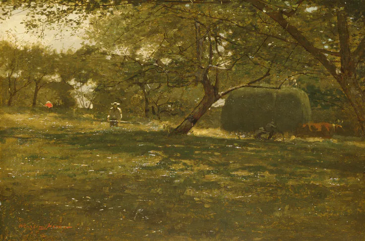 Harvest Scene: oil on canvas by Winslow Homer, ca. 1873.