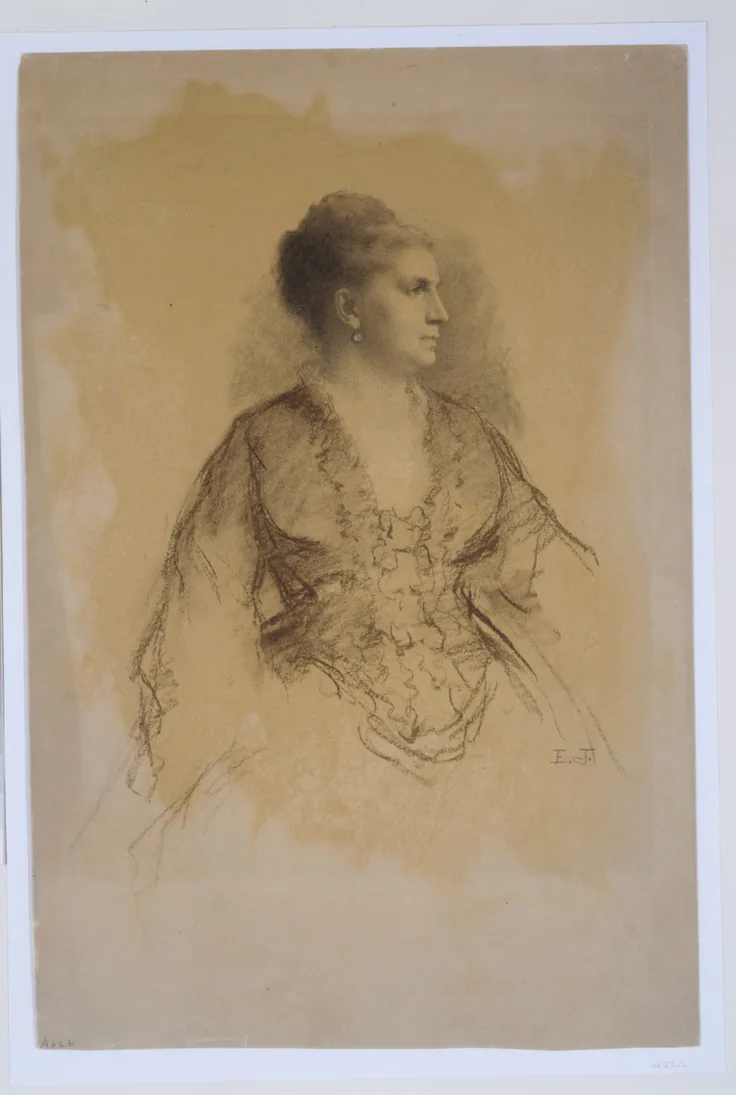 Portrait of a Woman: drawing by Eastman Johnson, ca. 1871.
