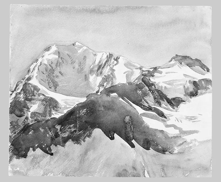 Snow: watercolor and graphite on white wove paper by John Singer Sargent, ca. 1909–11.