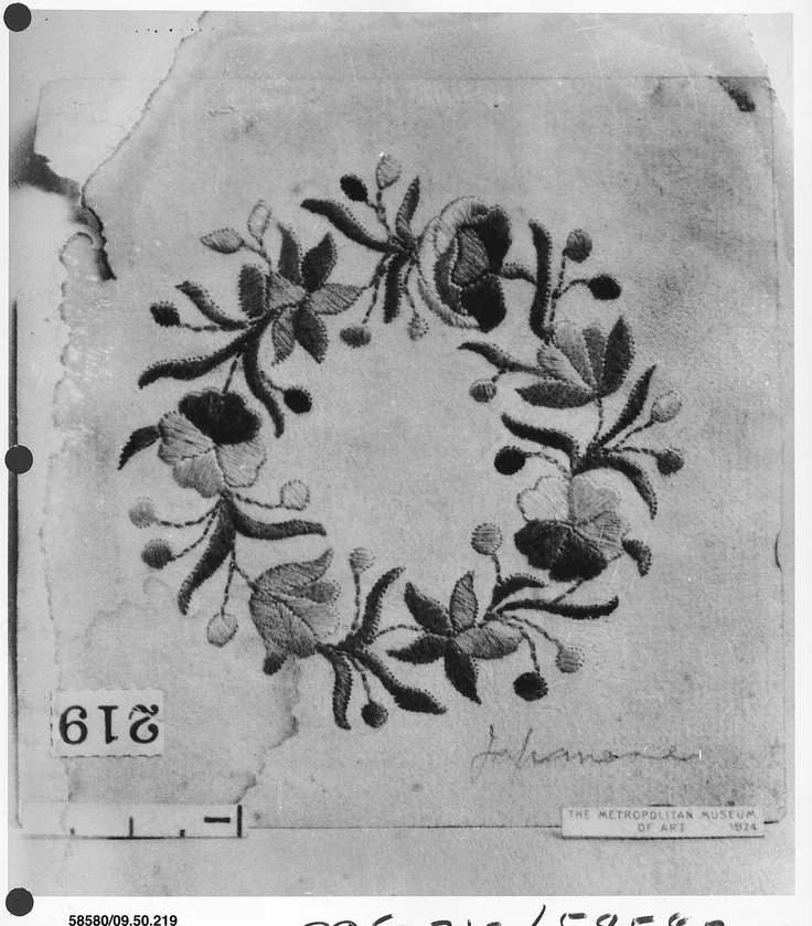 Pattern: silk on paper, 18th century.