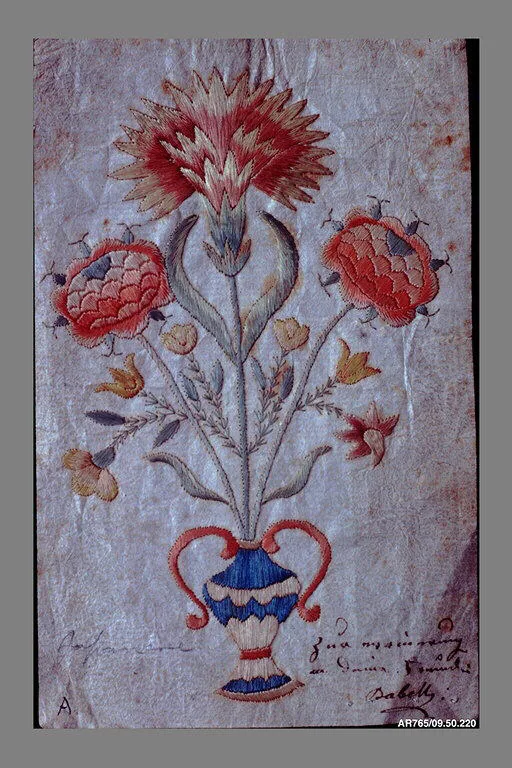 Pattern: silk on paper, 18th century.