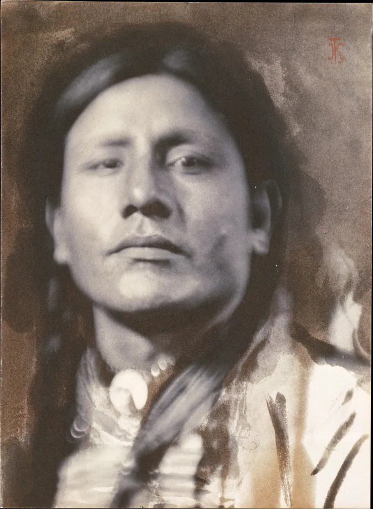A Sioux Chief [Has-No-Horses]: platinum print by Joseph T. Keiley, 1898.