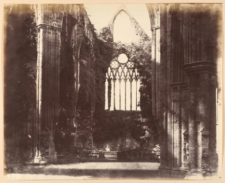 Interior, Tintern: albumen silver print from paper negative by Alfred Capel Cure, 1857.