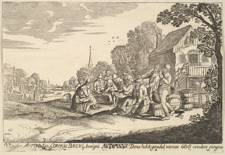 Autumn (Autumness): etching; third state of three by Wenceslaus Hollar, 1629.
