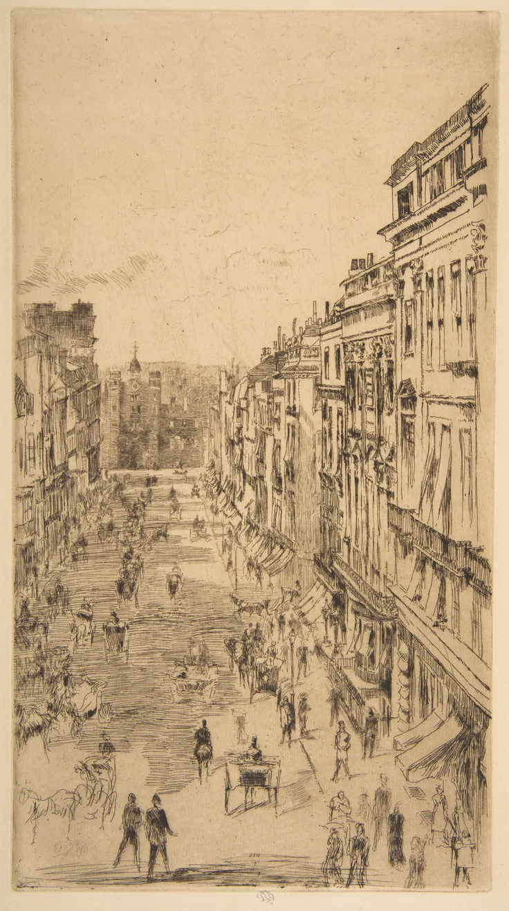 St. James's Street: print by James McNeill Whistler, 1878.