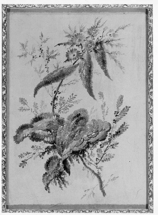 Flowers: oil on brown paper by Jean Pillement, n.d..