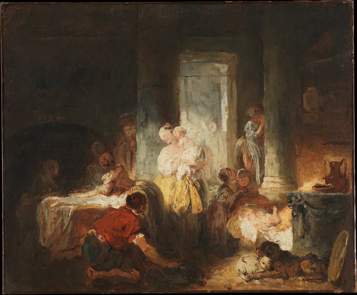 Roman Interior: oil on canvas by Jean Honoré Fragonard, ca. 1760.