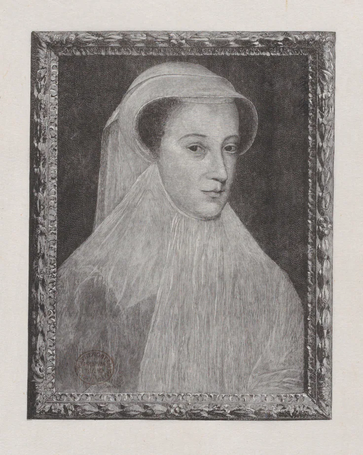 Mary, Queen of Scots: photogravure by François Clouet, second half 19th century.