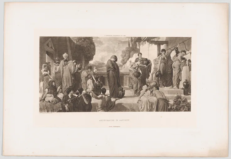 Andromache in Captivity: photogravure by Frederic, Lord Leighton, 1889.