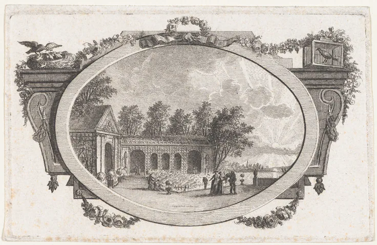 Autumn (Wine Harvest): etching by Charles Michel Campion, 1768.
