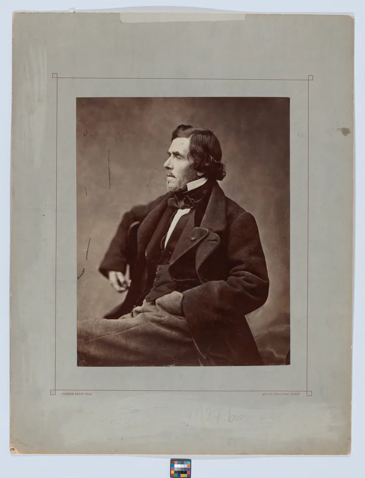 Portrait of Delacroix: albumen print by Pierre Petit, ca. 1862.