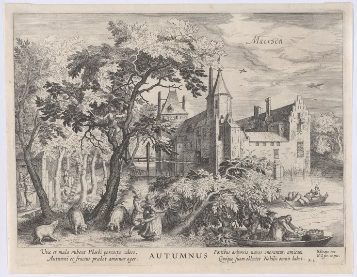 Autumn: etching by David Vinckboons, 1610.