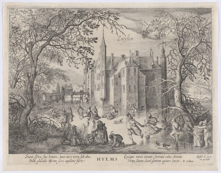 Winter: etching by David Vinckboons, 1610.