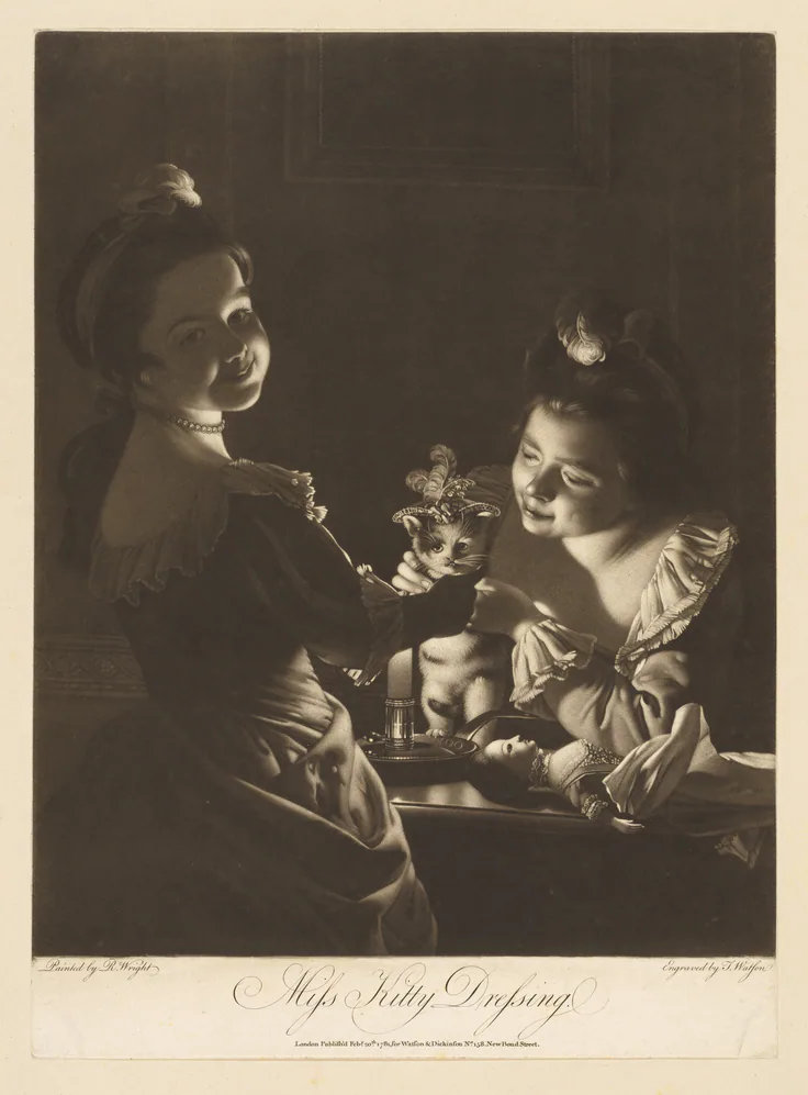 Miss Kitty Dressing: mezzotint by Thomas Watson, 1781.